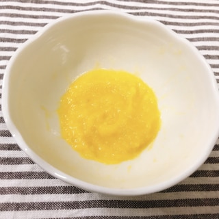 【離乳食中期】かぼちゃとじゃがいもの粉ミルク煮